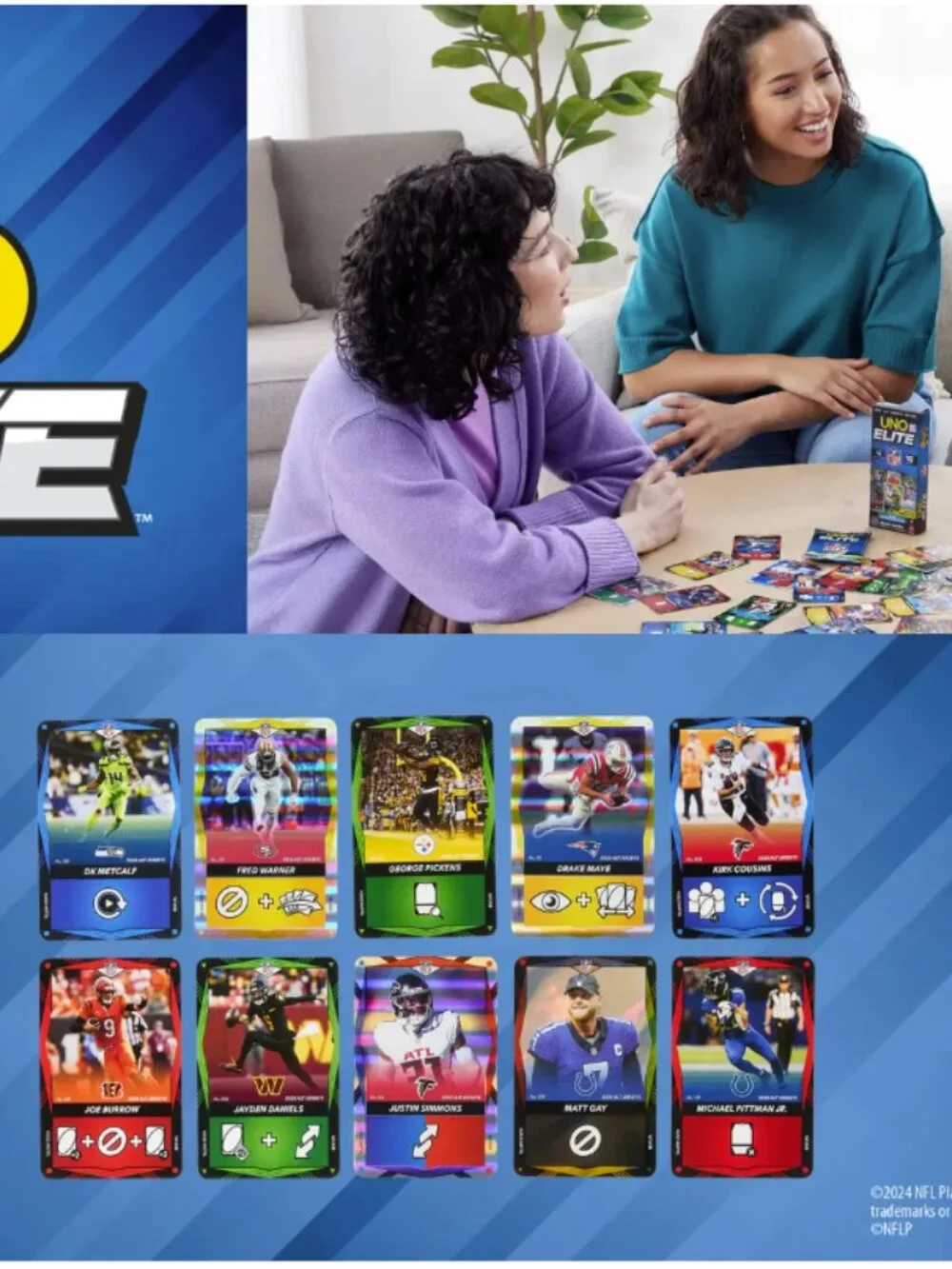 Mattel UNO Elite NFL 2025 Alt Jerseys Booster Set Plus